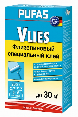 Клей Pufas Euro 3000 Vlies для обоев флизелиновый 200 г