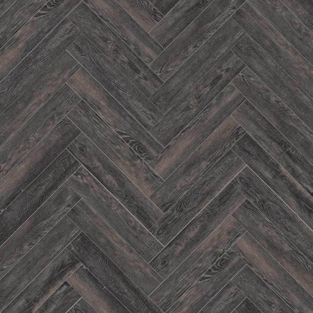 Кварц-винил CronaFloor Herringbone Дуб Бордо H006