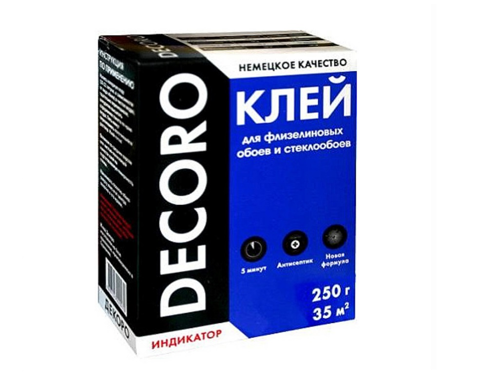 Клей-индикатор Decoro 120-250 для флизелиновых обоев 250 г